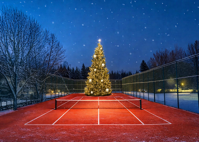 Tennisplätze außen im Sommer